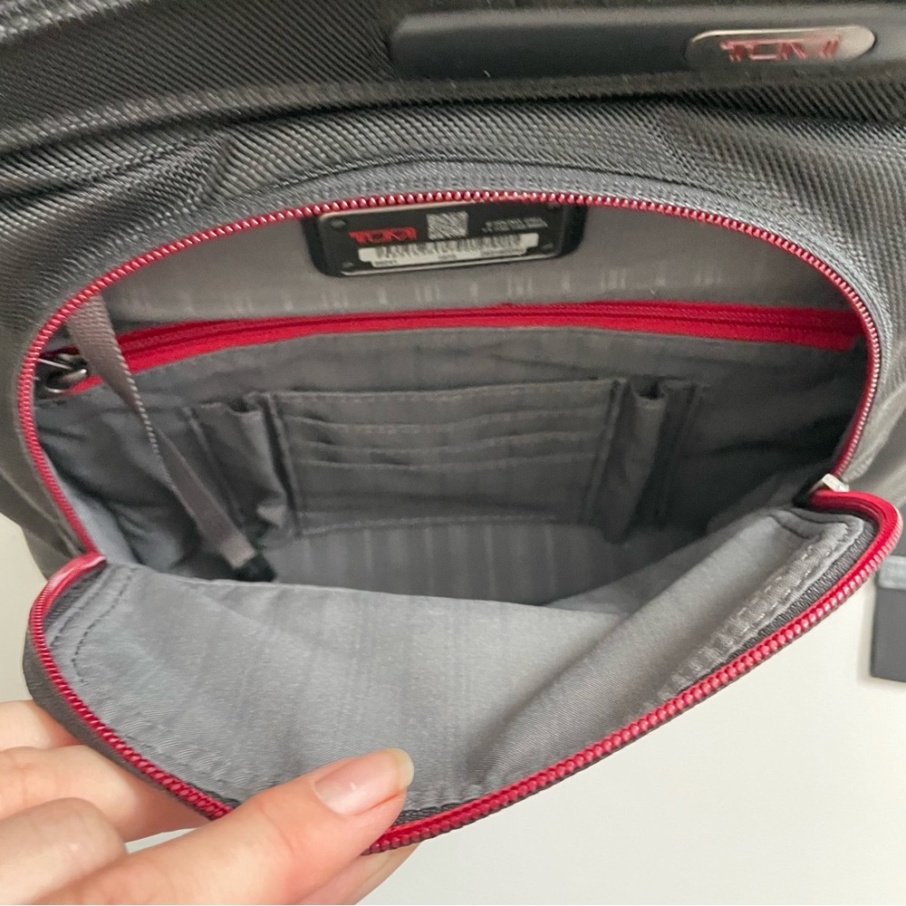 Tumi Backpack Alpha Business Pockets Organization Laptop Travel Carry On Black - Picture 12 of 16